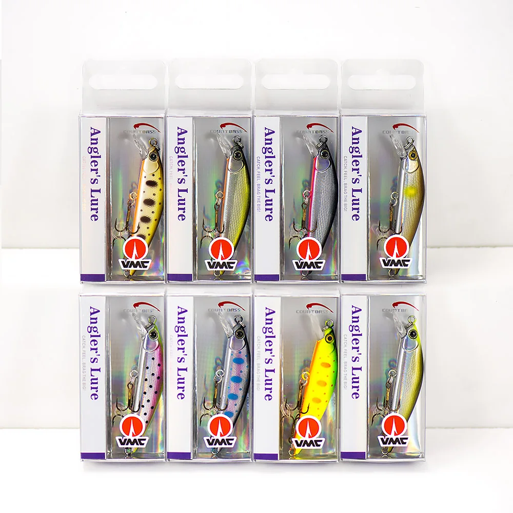 Countbass Sinking Minnow 63 mm 2-1/2" 7,6 g 1/4 oz. Hard Baits Angelköder Wobbler für Forellen, schwarzer Barsch – Detail 21