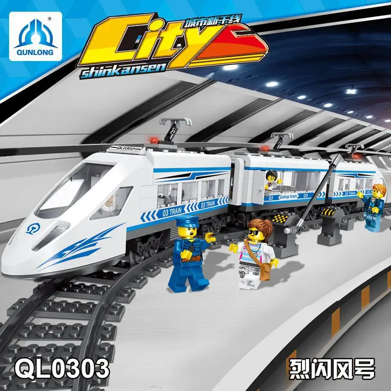

Qun long Ql0303 High Speed Rail EMU Locomotive with Remote Control Electric Model Children'S Educational Assembled Building Bloc