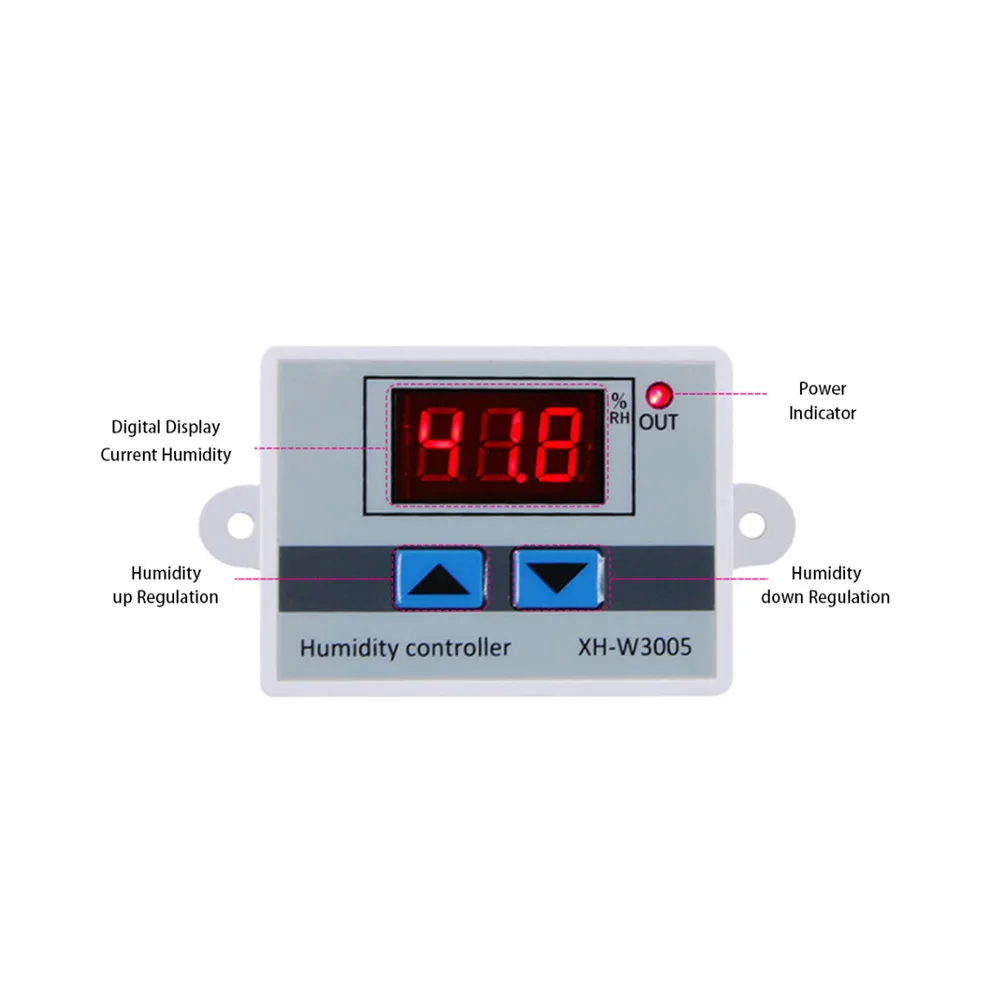 Digital Humidity Controller XH-W3005 12V 24V 220V Humidistat Hygrometer Humidity Control Switch regulator + sensor