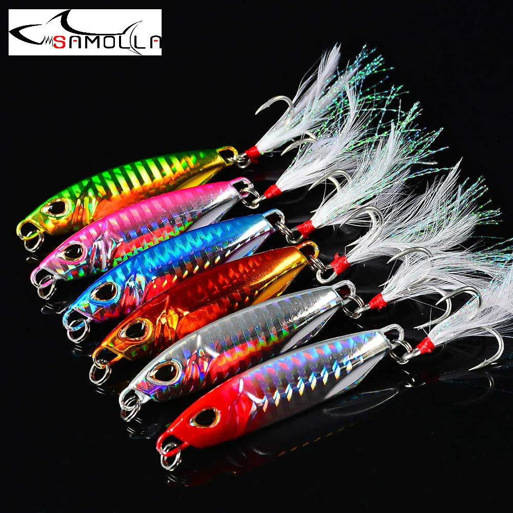 

Jig Fishing Lure Bass Fishing Jigs Weights 10-50G Metal Jig Articulos De Pesca Isca Artificial Wobbler Bait Holographic Trout