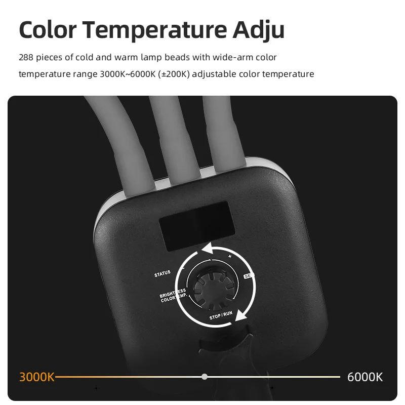 AMBITFUL 3000 K-6000 K 40W Двойные держатели заполняющий светодиодный свет Длинные полосы светодиодный свет с ЖК-экраном для фотостудии прямая трансляция