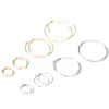 12pcs/Lot Stainless Steel 6pcs/lot Golden Big Circle Wire Hoops Loop Earrings For DIY Dangle Earring Jewelry Making Hand Made 1