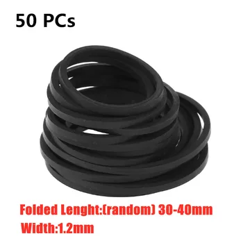

30-40MM Universal 1.2mm width square Rubber Belt Mix Cassette Tape Machine Belt Pulley Drive Belt for Recorders Walkman DVD