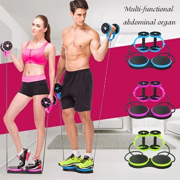 

Double Abdominal Wheel Foldable ABS Muscle Trainer Resistance Pull Rope Home Gym Exercise Fitness Wheel Gym Equipment
