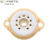 Chassis Mount 9pin Ceramic Vacuum Tube Socket Base FOR 12AX7 ECC82 6922 EL84 6DJ8 12AU7 12AT7 Hifi Audio Guitar Tube AMP DIY 10P 5