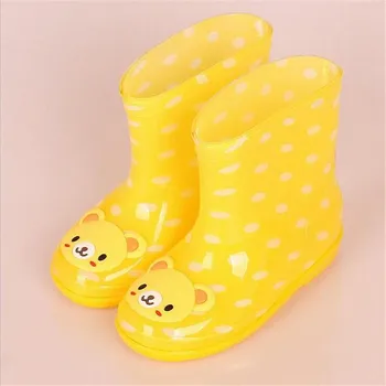 

Girl Boots Baby Kids Rain Boots baby girls Rain Boots Warm Cartoon Girls Rainboots Toddler Kids Jelly shoes Fashion Rubber Shoe