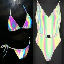 Ночной клуб бар певец DJ DS Pole танцевальные костюмы женские вечерние праздничная одежда сексуальное светоотражающее бикини боди DL4700