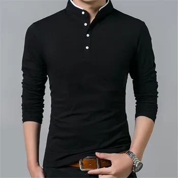 

2020 new casual cotton elastic men's T-shirt long-sleeved men's T-shirt