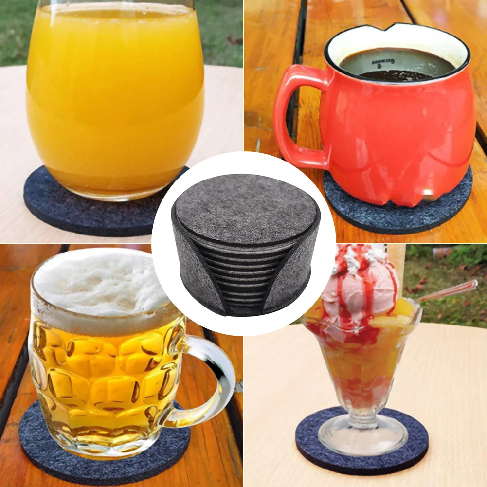 10 шт Coaster набор чашки анти-трения Pad разделение для офиса семьи бар счетчик