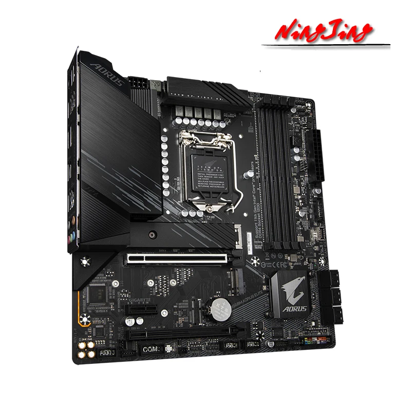 カーキ×インディゴ GIGABYTE Aorus Elite Intel B560 Express LGA 1200