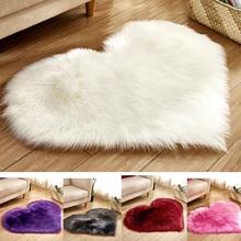Мягкий ворсистый плюшевый меховой ковер в форме сердца, ковер для дома, гостиной, спальни, пушистый коврик, область применения, коридор, вход, Прямая поставка