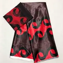 Популярный из вощенной ткани Одежда высшего качества Шелковый вощеная ткань Африканская восковая ткань 4+ 2 ярдов/партия для вечерние платье SM30