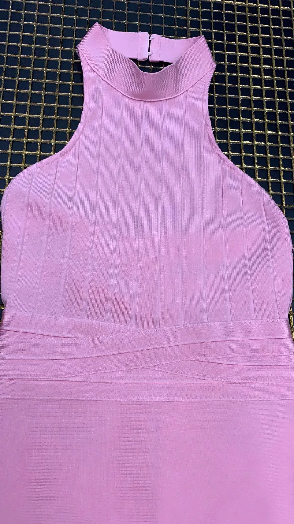 Высокое качество женское модное платье без рукавов с круглым вырезом Vestidos вечернее облегающее платье
