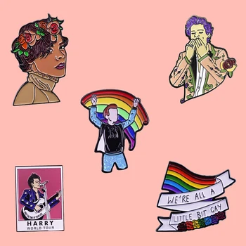 

Harry Styles Art Enamel Brooch Pins Badge Lapel Pins Alloy Metal Fashion Jewelry Accessories Gifts