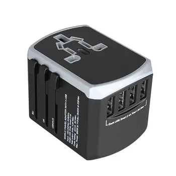 

Worldwide Travel Adapter 4 USB 2.4A Port + Type-C Universal Wall Power Charger LX9A