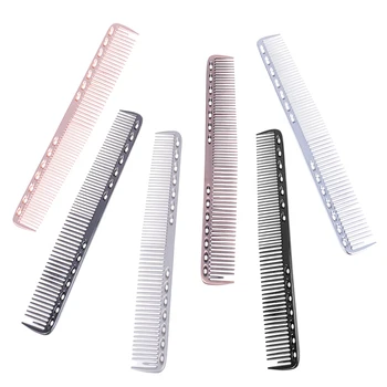 

Anti-static Professional Barbers Hairbrush Men Women Aluminum Metal Cutting Comb Hair Hairdressing & Barbers Salon Combs