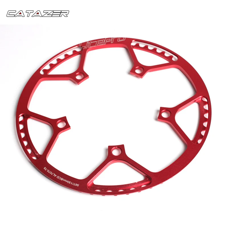 CATAZER Bike Chainring 130BCD Aluminum Alloy Ultralight Bicycle Chainring 45T 47T 53T 56T 58T BMX Chainwheel for Folding Bicycle 