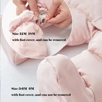Winter Newborn Baby Girl Clothes Thicken Baby Romper With Gloves Warm Baby Jumpsuit Hooded Plus Velvet Children's Clothing 0-18M 6