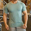 2023 Men short sleeves Running T-Shirts, Quick Dry Sport T-Shirts, Fitness Gym Running Shirts,Breathable Round collar Sportswear 4