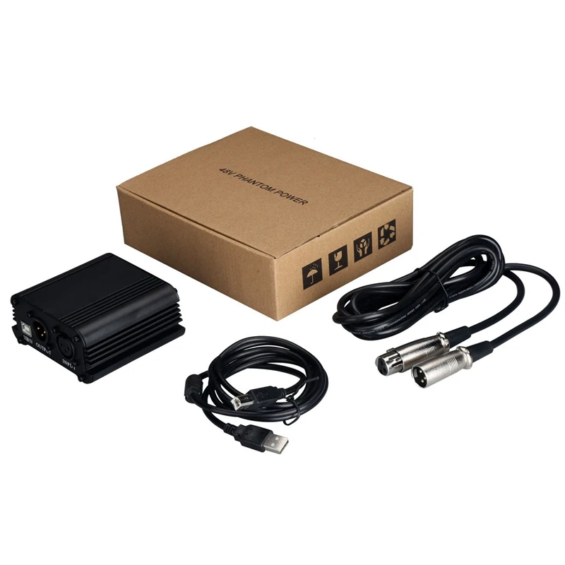 B. BMIC 48V USB фантомный источник питания USB кабель Micro-phone кабель для мини микро-телефона конденсатор записывающее оборудование-черный