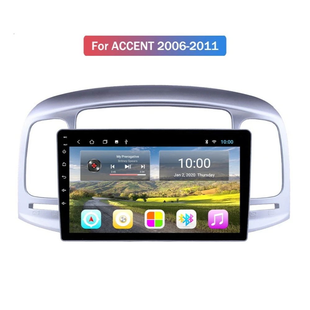 Автомобильный мультимедийный проигрыватель Android 10 0 GPS-навигация 4 Гб + 32 ГБ для