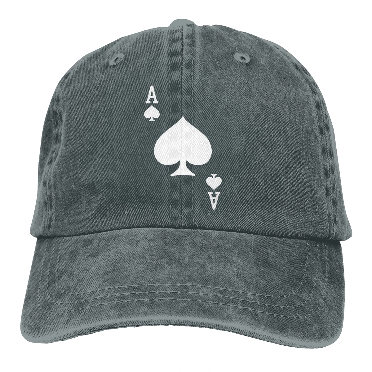Ace Of Spades Poker Casquette Deep Heather Мужская и женская джинсовая бейсболка с завязками Регулируемая Кепка для гольфа