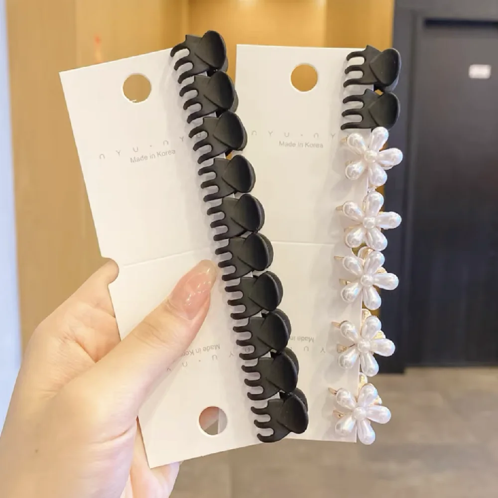 1Set Legierung Mini Perle Frauen luft Krallen Kleine Haar Krallen Kinder Süße Haarnadeln Haar Clips Mode Matte Stirnbänder Haar zubehör – Detail 8