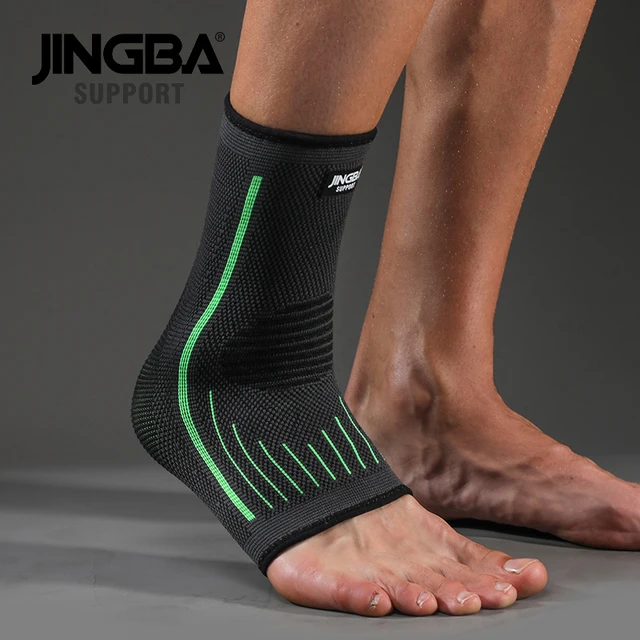 JINGBA SUPPORT 1 PCS Protective Football Ankle Support Basketball Ankle Brace Compression Nylon Strap Belt Ankle Protector Green Ankle support