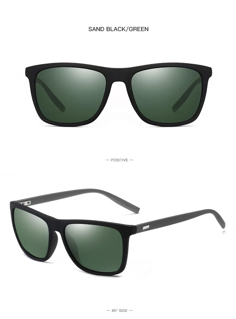 GIFANSEE мужские поляризованные солнцезащитные очки квадратный роскошный бренд Ретро дизайн спортивные негабаритные солнцезащитные очки зеркало uv400