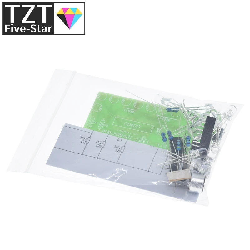 Sprachaktiviertes LED-Wasserlicht-Set CD4017 Laternensteuerung Spaßige Elektronik-Produktion Lehr- und Trainings-DIY-Elektronik-Kit-Modul – Detail 3