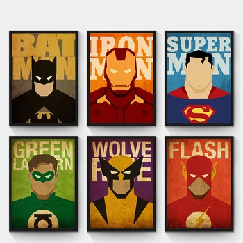 

New Marvel Minimal Super Heroes poster print wall art Clear Image High Quality poster home decor