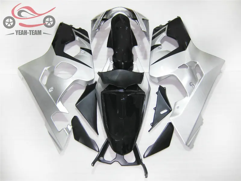 ABS пластик китайский обтекатель наборы для Suzuki GSXR750 04 05 GSXR 600 750 2004 2005 K4 серебряный черный мотоцикл Спорт Обтекатели набор