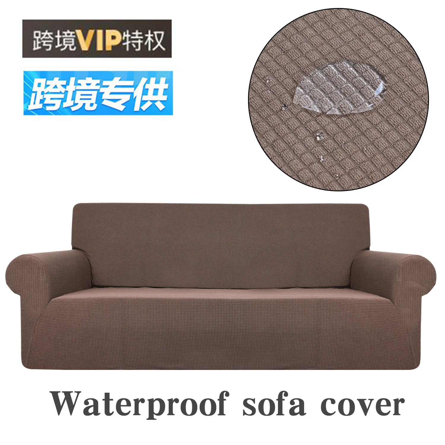 

Waterproof Sofa Cover Home Fabric Hot Selling Versatile Elasticity All Edges Included Plain Color Pattern Polar Fleece Nordic-St