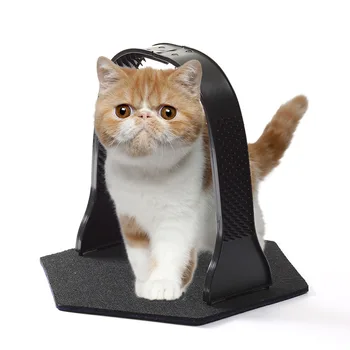 

Pet Cat Interactive Turbo Self-grooming Toy Multi-Function Kitten Scratch Board with Catnip Beauty Brush Arch Massager Training