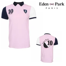 Новинка, летняя рубашка поло, Мужская рубашка поло с коротким рукавом, однотонная, приталенная, Мужская одежда, Homme, Eden Park, платье, рубашка