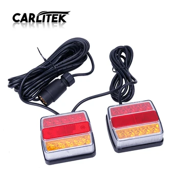 

CARLitek 12V Led Tail Light Yellow RED Turn Signal Lights 12V Warning Rear Lamp Car Truck Trailer Taillight Bulb With magnet