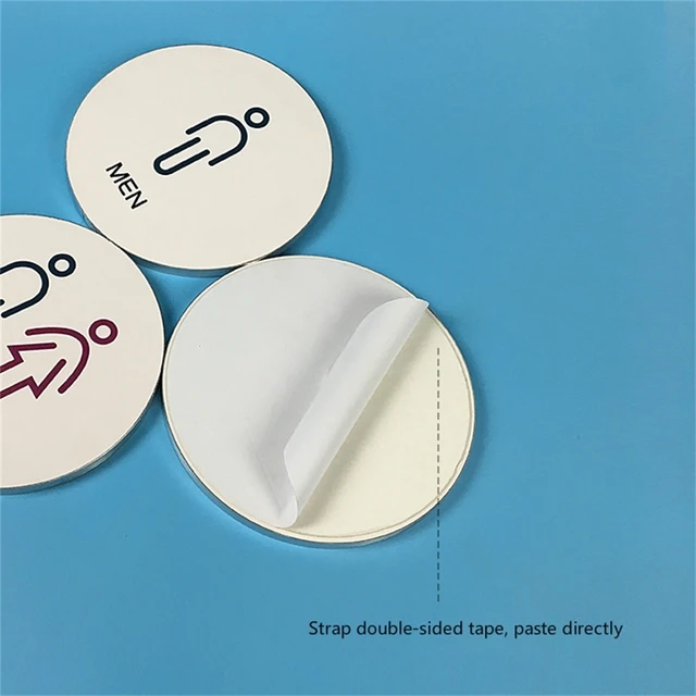 아크릴 소재로 제작된 남자 여자 욕실 간판, 화장실 사용자들에게 필요한 정보를 전달