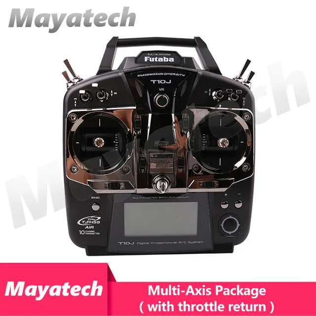 Оригинальная радиосистема Futaba T10J 10J с R3008SB, 10 каналов, 2,4 ГГц, для радиоуправляемого вертолета, для модели R/C - Цвет: dual throttle return