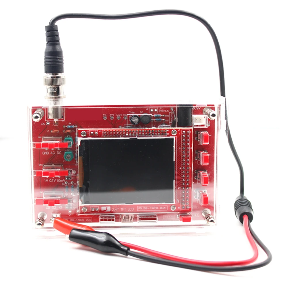 

Pocket-Size Digital Oscilloscope Kit 2.4 inch TFT 1Msps Open Source with Probe