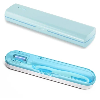 

2Pcs Portable Usb Uv Toothbrush Sterilizer Electric Toothbrush for Travel/Business/Home - At-15 & At-08