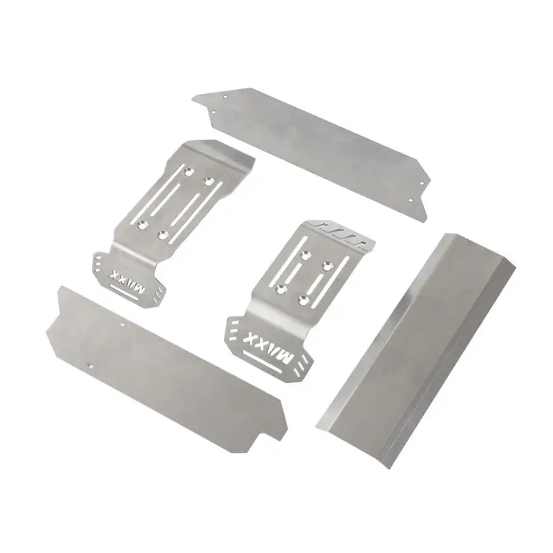 

Stainless Steel Skid Plate Kit Chassis Armor Protection for RC Car 1/10 Maxx R9UE