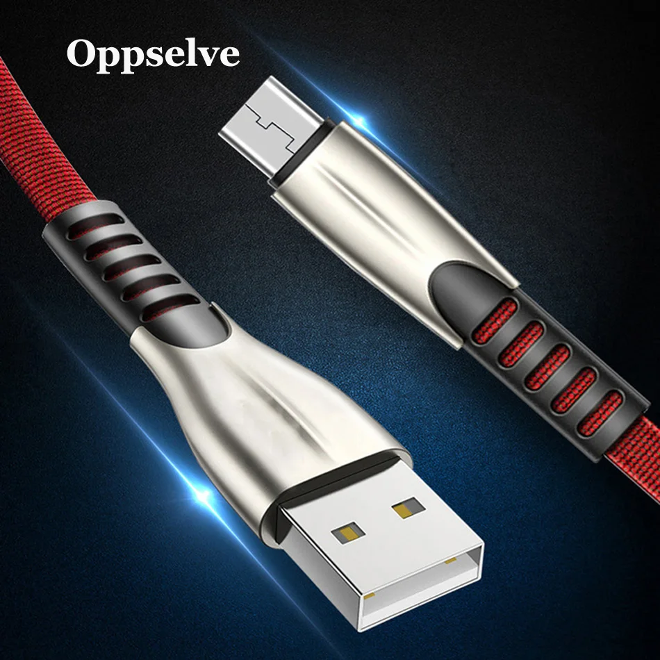 Oppselve Micro USB кабель для samsung S10 S9 S8 Быстрая зарядка данных Шнур зарядное устройство usb type C usb кабель для huawei P20