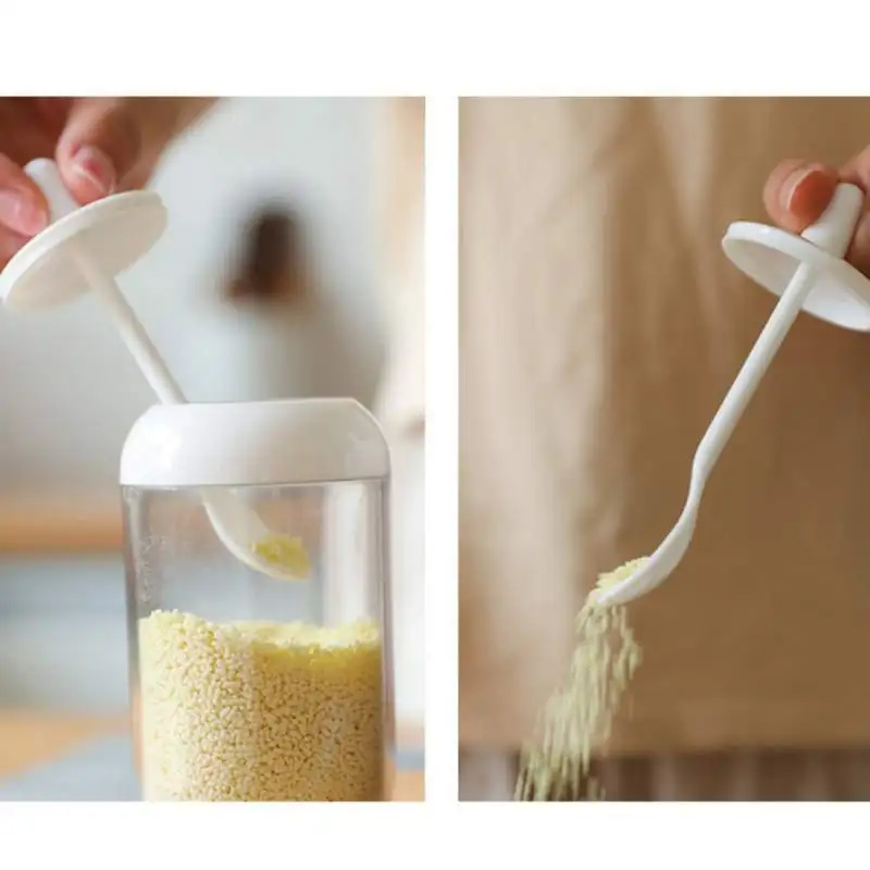 

Kitchen Moisture-Proof Sauce Seasoning Jar With Spoon Condiment Pots Clear Spices Container Kitchen Spice Storage Bottle Jars