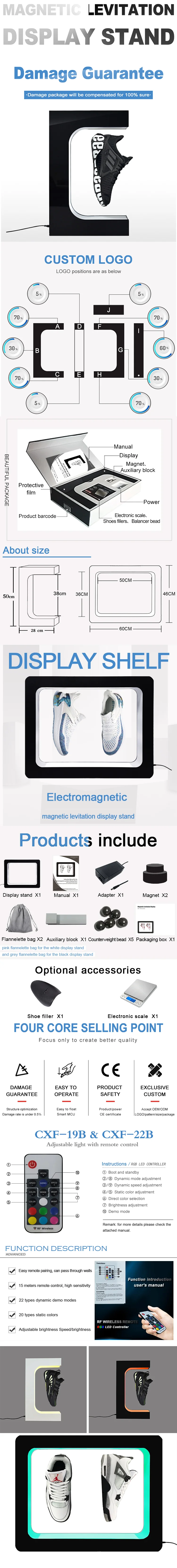 White Japanese Magnetic Levitation Double Shoes Display