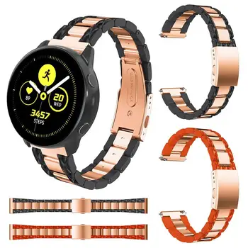 

For Samsung Galaxy Watch Active / Active 2 Replacement Smart Bracelet Strap Three Beads Luxury Watch Band Adjustable Wristband