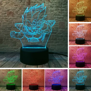 

Dragon Ball Z Monkey Super Saiyan Goku Action Figure 3D Led 7 Color Change GOOD Night Light Child Kids Fans Mood Xmas Toys Gifts