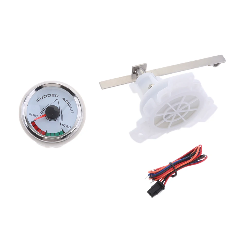 52mm Marine Boat Rudder Angel Gauge 0-190ohm Chrome White 812-00051 | Автомобили и мотоциклы