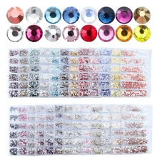 1 упаковка, 3D Стразы для маникюра с плоской задней поверхностью, смешанные размеры, Очаровательное украшение для ногтей, ювелирное изделие из розового золота с кристаллами, маникюрный набор LA702