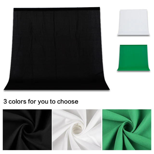 Black, White & Green Muslin Backdrop Cloth – Photo Studio 3