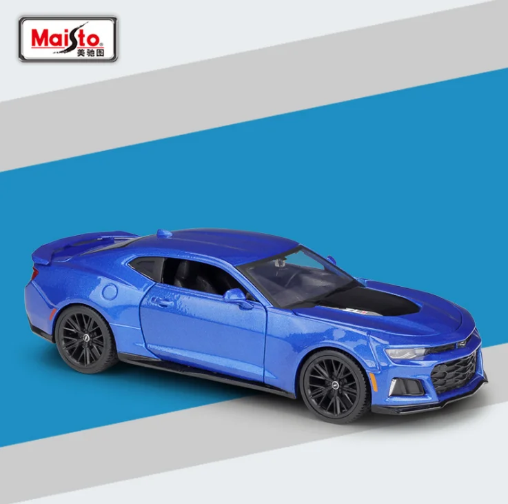 Спортивный автомобиль Maisto 1:24 2017 Camaro ZL1 модель литая из сплава красный игрушка для